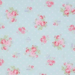 Flash Sale 🎉 Rose Bouquet & Polka Dot Cotton Calico Fabric ❤️