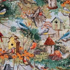 Promo 👏 Modest Dwellings Bird Cotton Calico Fabric ⌛
