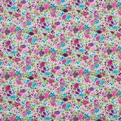 Cheapest β Purple & Turquoise Floral Cotton Calico Fabric π