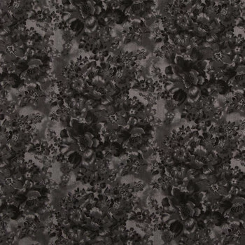 Deals ???? Black Faded Floral Cotton Calico Fabric ???? 1 Deals ???? Black Faded Floral Cotton Calico Fabric ????