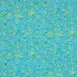 Brand new ???? Aqua & Green Daisy Delight Cotton Calico Fabric ????