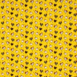 Deals ⌛ Yellow Chicken Cotton Calico Fabric 😍