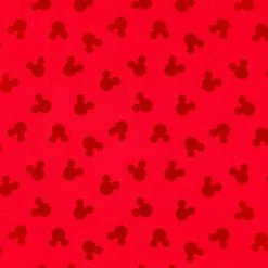 Discount 🤩 Red Mickey Shadow Cotton Calico Fabric 🎁