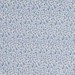 New ✨ Blue Floral On Cream Cotton Calico Fabric ⌛