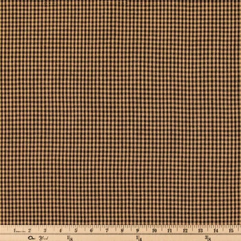Best Sale π Black & Tan Mini Check Homepun Cotton Fabric 𧨠2 Best Sale π Black & Tan Mini Check Homepun Cotton Fabric 𧨠- Image 2