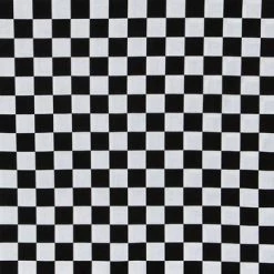 Deals ⌛ Black & White Check Cotton Calico Fabric 😉