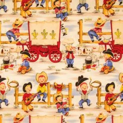 Brand new ???? Lil Cowpokes Scene Cotton Calico Fabric ⭐