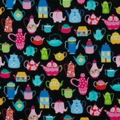 Outlet ✔️ Novelty Tea Pots Cotton Calico Fabric 🎁