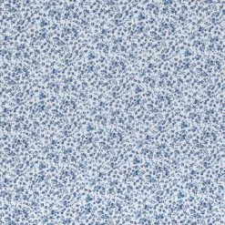 Best reviews of ⌛ White & Blue Monotone Floral Cotton Calico Fabric 😍