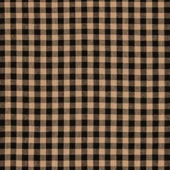 Best deal ✔️ Black & Tan Homespun Check Cotton Fabric 🎁