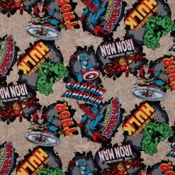 Discount 🎁 Marvel Comic Burst Cotton Calico Fabric 👏