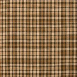 Hot Sale 🔔 Brown Homespun Plaid Cotton Fabric ⌛