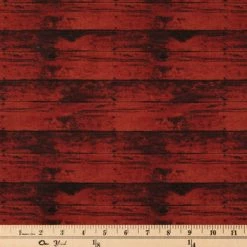 Alternative view of Best Sale ???? Red Barn Wood Cotton Calico Fabric ✔️