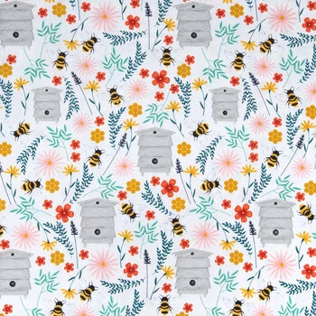 Brand new ???? Bee Happy Cotton Calico Fabric ???? 1 Brand new ???? Bee Happy Cotton Calico Fabric ????