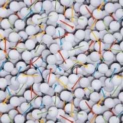 Best Pirce 🤩 Golf Balls & Tees Cotton Calico Fabric 🌟