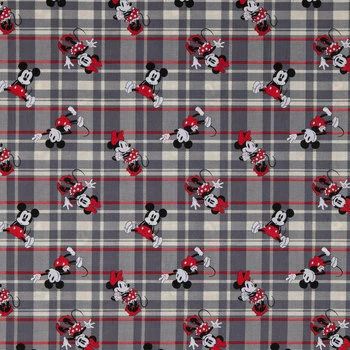 Deals ???? Mickey & Minnie Plaid Cotton Calico Fabric ???? 1 Deals ???? Mickey & Minnie Plaid Cotton Calico Fabric ????
