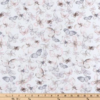 Brand new ⌛ Pink & Brown Butterflies Cotton Calico Fabric ???? 2 Brand new ⌛ Pink & Brown Butterflies Cotton Calico Fabric ???? - Image 2