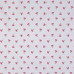 New 🎉 Cherries & Dots Cotton Calico Fabric ✨