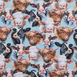 Hot Sale 😀 Cow Portraits Cotton Calico Fabric 🤩