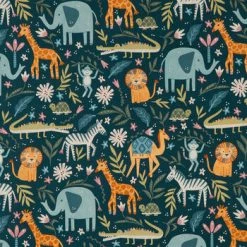 Budget 🛒 Animal Kingdom Cotton Calico Fabric 👏