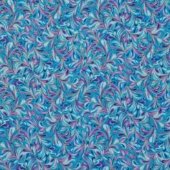 Best deal 🎁 Peacock Swirl Cotton Calico Fabric ⌛