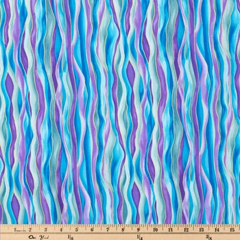 Budget π Purple, Blue & Green Peacock Striped Cotton Calico Fabric β¨ 2 Budget π Purple, Blue & Green Peacock Striped Cotton Calico Fabric β¨ - Image 2