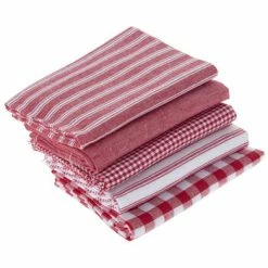 Budget 👍 Red Homespun Fat Quarters ✔️