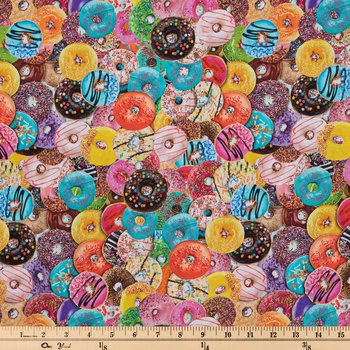 Best Sale ???? Donut Party Cotton Calico Fabric ???? 2 Best Sale ???? Donut Party Cotton Calico Fabric ???? - Image 2