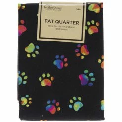 Promo 😍 Multi-Color Paw Prints Fat Quarter ⌛