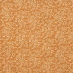 New 👍 Rust Orange Floral Cotton Calico Fabric 🧨