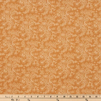 New π Rust Orange Floral Cotton Calico Fabric 𧨠2 New π Rust Orange Floral Cotton Calico Fabric 𧨠- Image 2