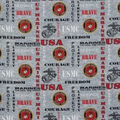 Top 10 π U.S. Marines Cotton Calico Fabric π