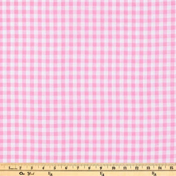 Discount β€οΈ Pink Gingham Cotton Calico Fabric π€© 2 Discount β€οΈ Pink Gingham Cotton Calico Fabric π€© - Image 2