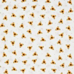 Buy 🧨 Cream Sunflower Cotton Calico Fabric 🧨