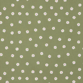 Best Sale ???? Green Daisy Cotton Calico Fabric ???? 1 Best Sale ???? Green Daisy Cotton Calico Fabric ????