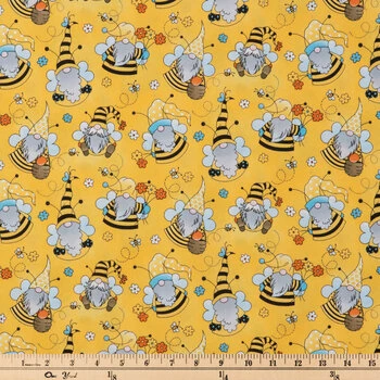 Outlet π Bee Gnomes Cotton Calico Fabric π 2 Outlet π Bee Gnomes Cotton Calico Fabric π - Image 2