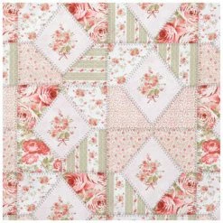 Cheap π₯ Pink & Sage Floral Patch Cotton Calico Fabric π
