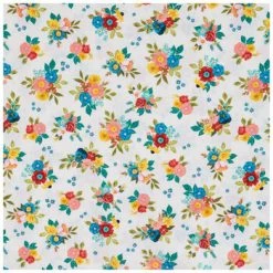 Promo ❤️ Pretty Posy Cotton Calico Fabric ⌛