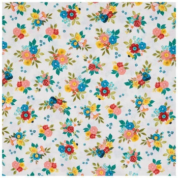 Promo ❤️ Pretty Posy Cotton Calico Fabric ⌛ 1 Promo ❤️ Pretty Posy Cotton Calico Fabric ⌛