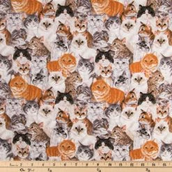 Alternative view of Brand new ???? Packed Cats Cotton Calico Fabric ❤️