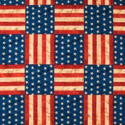 Wholesale π America The Beautiful Flag Patchwork Cotton Calico Fabric π₯°