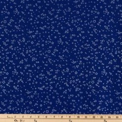 Alternative view of Best Sale ???? Blue & Silver Stars Cotton Calico Fabric ⌛