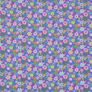 Budget π₯° Purple Butterfly Floral Cotton Calico Fabric π 1 Budget π₯° Purple Butterfly Floral Cotton Calico Fabric π