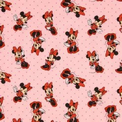 Best Pirce 👏 Pink Minnie Mouse Cotton Calico Fabric 🎉
