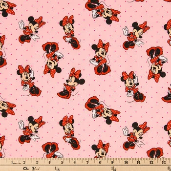 Best Pirce π Pink Minnie Mouse Cotton Calico Fabric π 2 Best Pirce π Pink Minnie Mouse Cotton Calico Fabric π - Image 2