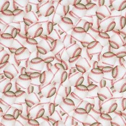 Budget ⌛ Baseballs Cotton Calico Fabric 👏