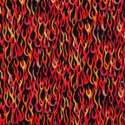 Deals 🎉 Flames Cotton Calico Fabric 👏