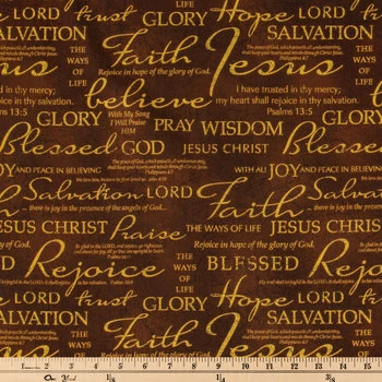 Budget π Brown Faith Cotton Calico Fabric π 2 Budget π Brown Faith Cotton Calico Fabric π - Image 2