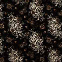 Best reviews of π Black Zephyr Floral Cotton Calico Fabric π₯°