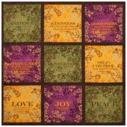 Budget 💯 Fruit Of The Spirit Panel Cotton Calico Fabric ⌛